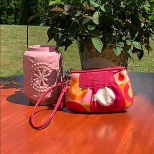 Coach multi color wristlet